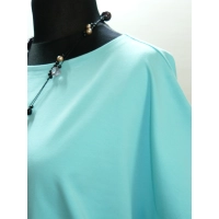 Bluza z krótkim rękawkiem typu KIMONO luźny fason - turkusowa